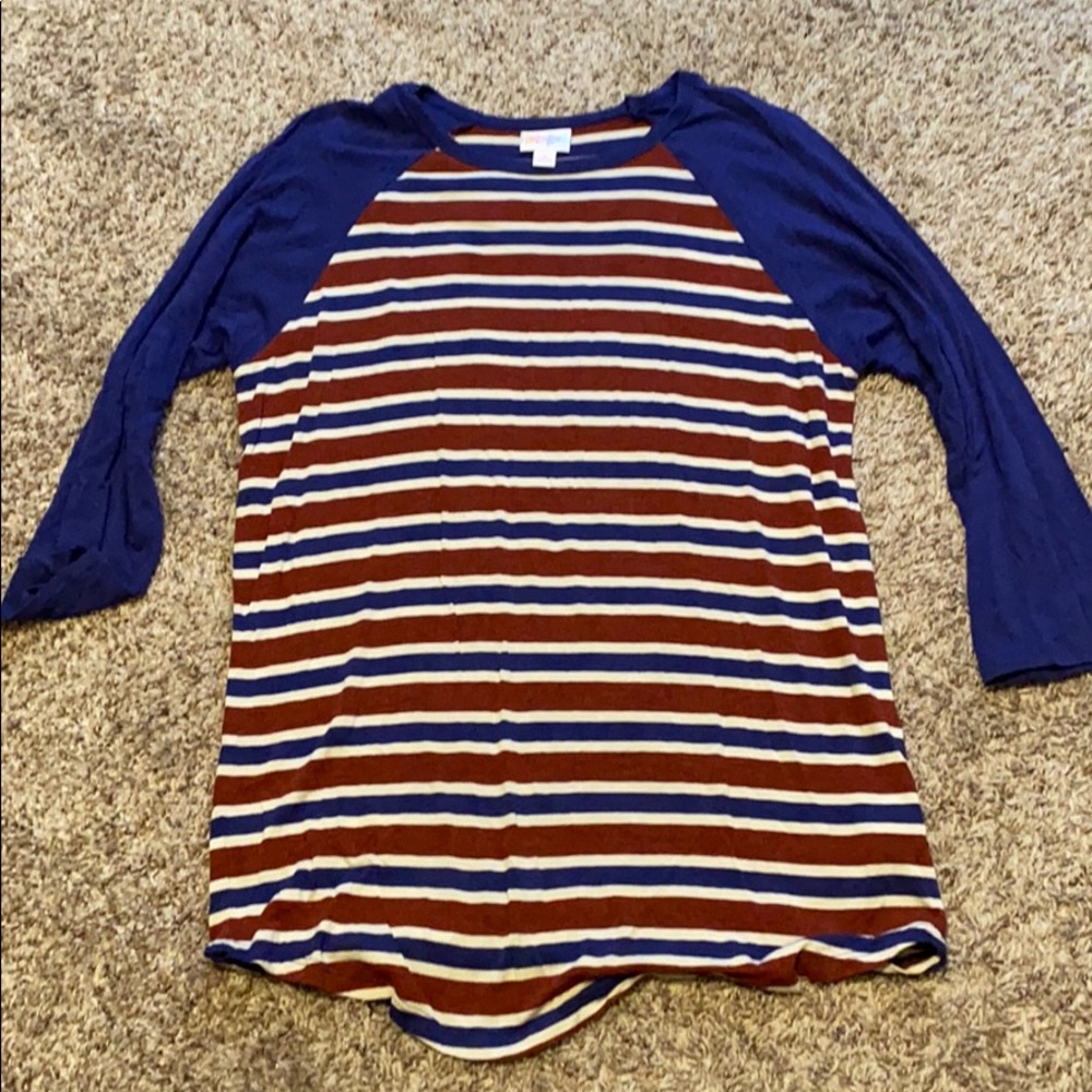 LuLaRoe Raglan Baseball Tee S